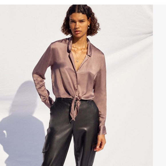 🤎Wilfred New Tie-Front Blouse - Picture 3 of 8